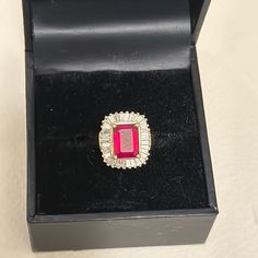 14 Kt Yellow Gold Ruby And Diamonds Ring. Not Worn. I Think It Is A Size 6 Ruby Diamond Ring, Ruby Diamond Rings, Effy Jewelry, Ring Color, Ruby Diamond, Womens Jewelry Rings, Diamond Rings, Diamond Ring, Things To Think About