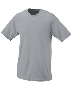 4.0 oz., 100% polyester wicking knit with color secure® technology that helps prevent dye migration; Double-needle hemmed bottom; Set-in sleeves; Heat-sealed label; Self-fabric collar; Wicks moisture away from the body Moisture-wicking Gray T-shirt Crew Neck, Gray Moisture-wicking Short Sleeve T-shirt, Gray Technical Crew Neck T-shirt, Technical Gray Short Sleeve Top, Technical Gray Crew Neck T-shirt, Basic Gray Moisture-wicking T-shirt, Gray Technical Short Sleeve T-shirt, Technical Short Sleeve T-shirt, Technical Short Sleeve Solid T-shirt