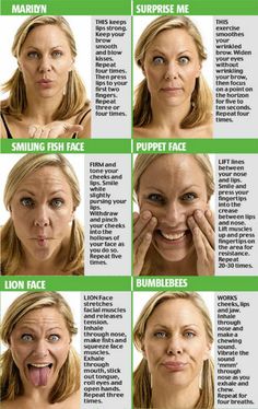 Get an All-Natural Face Lift with Face Yoga Botox Results, Chin Exercises, Bells Palsy, Natural Face Lift, Facial Yoga, Sup Yoga, Face Exercises, Yoga Facial, Petite Section