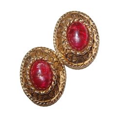 LARGE Marbled Translucent Red Vintage 80s Earrings Gold-tone, Clip-on, Unmarked Red Clip-on Earrings For Party, Red Formal Costume Jewelry Earrings, Red Costume Jewelry Earrings For Formal Occasions, Vintage Red Clip-on Earrings As Gift, Retro Red Formal Earrings, Retro Red Earrings For Formal Occasion, Red Retro Earrings For Formal Occasions, Vintage Red Earrings For Party, Retro Red Clip-on Earrings For Formal Occasions