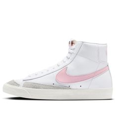 Shop Nike Blazer Mid '77 Vintage 'Pink Foam' BQ6806-108 at KICKS CREW — your go-to for authentic, stylish sneakers. Whether for fashion, performance, or collection, find your perfect pair with us. Nike Blazer Mid 77 Pink, Blazer 77, Blazer Mid 77 Vintage, Nike Blazers, Nike High Tops, Wishlist 2024, Nike Blazer Mid 77, Nike Blazer Mid, Nike Blazers Mid