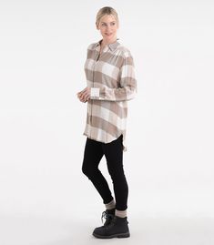 Made from a luxury rayon blend  our Women's Plaid Button Down Tunic offers a soft  comfortable feel with a flowy fit. The versatile style features roll sleeves  allowing you to effortlessly customize your look. Whether paired with your favorite leggings or jeans  this tunic is your go-to piece year-round. Roll Sleeves, Favorite Leggings, Plaid Tunic, White Tail, Tunic Blouse, Pearl Buttons, Versatile Style, Womens Plaid, Outdoor Adventures