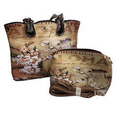 Party Queen Women's Purse Set. Beige Party Bags For Spring, Brown Party Bags For Spring, Brown Formal Shoulder Bag For Summer, Formal Brown Shoulder Bag For Summer, Casual Brown Bags For Parties, Summer Party Brown Shoulder Bag, Party Queen, Womens Purses, Ladies Party