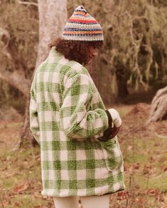 Born from a love of nature that has inspired so much of our creative journey, THE GREAT. OUTDOORS embodies joyful versions of the technical clothing and accessories needed for everyday adventure. The Mountaintop coat. is rendered in a statement-making plaid and crafted from the coziest faux shearling. It features contrast fabric decorated with vintage- inspired topstitch detailing down the front, around collar and at pockets. This roomy body is perfect for layering with sweaters, has a soft flan Alpine Green, Technical Clothing, Red Wing Shoes, Sweater Sale, Green Plaid, Flan, Great Outdoors, Jacket Sale, Clothing And Accessories