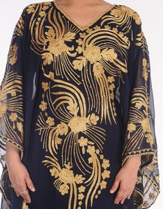 Women Black Georgette Hand Embroidery Party Wear Kaftan Farasha, Golden, Georgette, Handmade, Black, Black, Kaftans, XS, S, M, L, XL, 2XL, 3XL, 4XL, 5XL, 6XL, 7XL – Arabic attire Kaftan Moroccan Caftan, Modest Evening Dress, Zari Embroidery, Moroccan Caftan, Hooded Dress, Zari Work, Hip Dress, Women Maxi, Embroidery Work