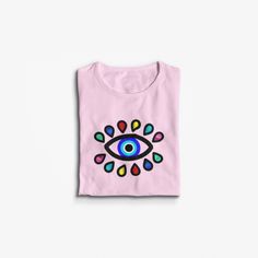 Designed by Amida By Zaa©️ %100 Cotton Crew Neck Multicolor Funny Print Crew Neck T-shirt, Trendy Cotton T-shirt With Rainbow Print, Multicolor Rainbow Print T-shirt For Spring, Trendy Multicolor Tops With Rainbow Print, Spring Multicolor Graphic Print T-shirt, Casual Multicolor Tops With Funny Print, Casual Multicolor Top With Funny Print, Trendy Multicolor Funny Print Top, Casual Multicolor Rainbow Print Shirt