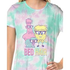 Crafted with care and featuring everyone's sponge from Bikini Bottom this nightgown is designed to keep you comfortable and snug all night long. The cute pajama nightgown features SpongeBob SquarePants, Patrick Star, and Gary the Snail with the words "Bed Hair". The pajama is a soft 100% cotton fabric blend, crafted with soft breathability in mind. These are the best! Multicolor Character Print Sleepwear For Pajama Party, Multicolor Character Print Sleepwear For Loungewear, Multicolor Character Print Sleepwear, Sleepover Sleepwear With Graphic Print And Relaxed Fit, Fun Graphic Print Sleepwear For Pajama Party, Character Print Summer Sleepwear For Loungewear, Summer Sleepwear With Character Print For Loungewear, Pink Graphic Print Sleepwear For Bedtime, Pink Graphic Print Sleepwear