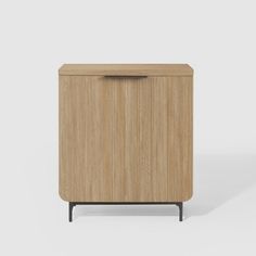 the sideboard is made from wood and has metal legs