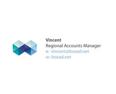 the logo for vinent regional accounts manager, which is designed to look like an abstract