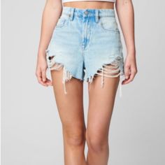 The Barrow Denim Short With Rips Distressed Denim Blue High-waisted Shorts, Ripped Jean Shorts For Day Out, Ripped Medium Wash Shorts For Day Out, Distressed Light Wash Shorts For Spring, Distressed Light Wash Bottoms Short Length, Medium Wash Ripped Shorts For Day Out, Ripped High Rise Shorts For Day Out, Distressed Light Wash Short Bottoms, High Rise Ripped Shorts For Day Out