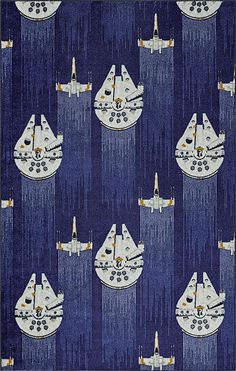 a blue and white fabric with boats on it