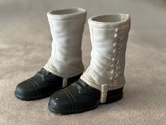 Military boots for 12" Action Figures such as GI Joe, 21st Century Toys, and Formative International. Green & cream, flexible, soft plastic mid-calf boots. Some paint rubs. VGUC. see pics. Plastic Boots, Military Boots, Soft Plastic, Green Cream, Calf Boots, Gi Joe, Mid Calf Boots, 21st Century, Mid Calf