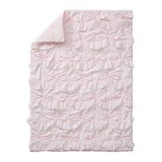 Beautifully textured with delicate bows, this baby quilt gives their sleep space an extra dose of sweet style. Tailored from supersoft cotton, it's quilted over medium-weight fill for dreamy warmth and comfort. Designed exclusively for Pottery Barn Kids by lifestyle brand LoveShackFancy. DETAILS THAT MATTER Hand-quilted of 100% BCI cotton. Filled with 100% polyester batting; 200-gram weight. Reverses to 100% cotton with a solid design. We're a proud member of the Better Cotton Initiative (BCI). Pottery Barn Baby Shower, Pottery Barn Ballerina, Chambre Inspo, Toddler Quilt, Cute Bedroom Decor, Cute Room Ideas, Pretty Room, Dream Room Inspiration, Pink Room