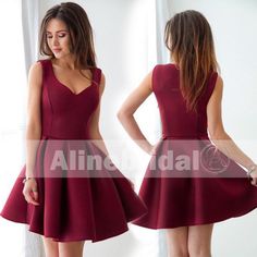 Simple Cheap Burgundy Mini Sleeveless Sweet-16 Homecoming Dresses This homecoming dress could be custom made, there are no extra cost to do custom size and color.Description of homecoming dress1, Material:double FDY fabric 2, Color: picture color or other colors, there are 126 colors are available, please contact us for more colors, please ask for fabric swatch by this link: https://www.alinebridal.com/collections/extra-cost/products/fabric-swatch-fabric-sample, total cost is $20.003, Size: stan Best Homecoming Dresses, Modest Homecoming Dresses, Pretty Homecoming Dresses, Elegant Homecoming Dresses, Simple Homecoming Dresses, Cheap Homecoming Dresses, Yellow Lace, Homecoming Dresses Short, Long Bridesmaid Dresses