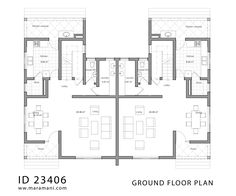 the ground plan for a three bedroom apartment