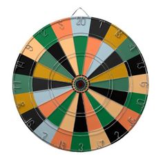 Green Gold and Orange Game Room Colors Dartboard | Zazzle.com Game Room Colors, Custom Dart Board, Orange Games, Attic Ideas, Gold And Orange, Room Artwork, Video Game Rooms, Antique Images, Cadeau Photo