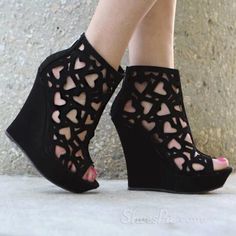 Peep Toe Wedge Sandals, Next Shoes, Cute Shoes Heels, Lace Up High Heels, Heel Boot, Shoes Photo, Fancy Shoes, Girly Shoes