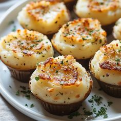 Garlic Parmesan Mashed Potato Cups - Good For Recipes Mashed Potato Cups, Garlic Parmesan Mashed Potatoes, Potato Cups, Classic Mashed Potatoes, Mashed Potato, Garlic Parmesan, Side Dish, Parmesan