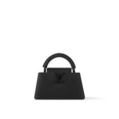 LOUIS VUITTON® - Capucines East-west Mini - All Black Mini Black Bag, Black Louis Vuitton Bag, Louis Vuitton Capucines Mini, Tas Louis Vuitton, Capucines Mini, Black Mini Bag, Louis Vuitton Women, Expensive Bag, Louis Vuitton Capucines