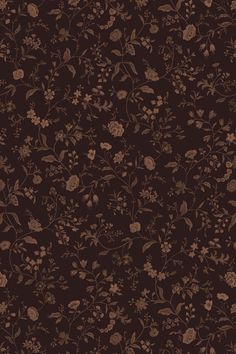 a brown floral wallpaper with lots of flowers