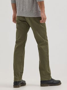 Make work, play, and everything in between a lot more comfortable and stylish with the Men’s Peak Comfort Twill Pant. These five-pocket pants are crafted from a woven cotton fabric with a hint of stretch to give you that well-loved feeling right from the start. They feature a regular fit and straight leg for versatility. Plus, these pants come with the signature “W” embroidery for an authentic Wrangler® look and a gusseted crotch for added mobility in anything you do. Straight Leg Cotton Jeans With Comfort Waistband, Relaxed Fit Cotton Jeans With Comfort Waistband, Twill Pants, Wrangler Jeans, The Men, Pocket Pants, Woven Cotton, The Start, Cotton Weaving