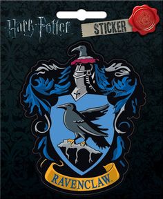 a harry potter sticker with a raven on it