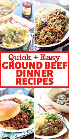 quick and easy ground beef dinner recipes that are ready in under 30 minutes or less