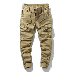 Buy online Cargo Military Style Elasticity Pants- FREE SHIPPING worldwide Winter Cargo Pants, Slim Fit Joggers, Military Pants, Work Trousers, Cotton Trousers, Mens Cargo, Cargo Joggers, Pantalon Cargo, Cargo Pants Men