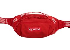 Supreme Waist Bag (SS18) Red Supreme Clothing, Celebrity Closets, Supreme Bag, Bags Online Shopping, Fanny Bag, Authentic Designer Handbags, Waist Pack, Waist Bag, Bag Fashion