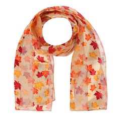 Embrace the autumn season with this charming autumn fall leaf lightweight scarf! This scarf is the perfect addition to your autumn wardrobe, designed to be breathable and versatile. Ideal for festive outfits, office wear, or parties, its gentle, lightweight fabric drapes effortlessly around your neck and can be styled in various ways for a chic look. The satin-smooth texture ensures all-day and all-night comfort! Made of 100% Polyester Festive Outfits, Comfy Pjs, Winter Scarves, Satin Scarf, Fall Leaf, Lightweight Scarf, Autumn Season, Draped Fabric, Festive Holiday