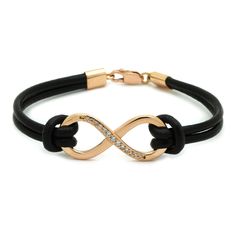 Golden Infinity Women Leather Bracelet Features: SKU 3006Br_Gold Brand new gold 585 (14k) bracelet. Not plated, 100% solid gold 585 metal! Metal color - Rose gold Weight - 7.0g. Gemstones: White Zircons Availability of proprietary tag manufacturer - Yes; Country of origin - Ukraine; TRANSLATE with x English Arabic Hebrew Polish Bulgarian Hindi Portuguese Catalan Hmong Daw Romanian Chinese Simplified Hungarian Russian Chinese Traditional Indonesian Slovak Czech Italian Slovenian Danish Japanese S Luxury Rose Gold Infinity Jewelry, Adjustable Luxury Rose Gold Bracelet, Luxury Adjustable Rose Gold Bracelet, Adjustable Infinity Bracelet For Formal Occasions, Adjustable Rose Gold Bracelet For Formal Occasions, Elegant Rose Gold Infinity Bracelet, Luxury Infinity Bracelet For Formal Occasions, Luxury Infinity Bracelets For Anniversary, Elegant Gold Infinity Bracelet As Gift