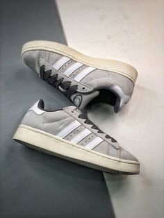 With its iconic three stripes and suede construction, the Adidas Campus is a sneaker that blends vintage athletic style with modern flair. Athletic Style, Adidas Campus, How To Measure, Athletic Fashion, To The End, Good Grips, Choose The Right, Adidas Shoes, Adidas Originals