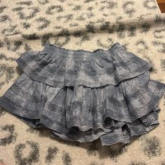 Washed Denim Hand Dye Size Small Denim Blue Cotton Skirt With Ruffles, Denim Blue Ruffled Cotton Skirt, Spring Denim Blue Skirt With Ruffles, Denim Blue Ruffled Skirt For Spring, Denim Blue Ruffled Skirt For Summer, Beachy Dresses, Floral Cotton Dress, Ruffle Mini Skirt, Body Stickers