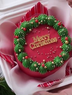 someone is holding a decorated christmas cookie in their hand with the words merry christmas on it