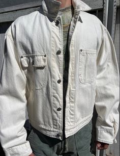 "Brand: Polo Ralph Lauren White Label  Size: Large Underarm to Underarm: 25\"  Shoulder to Shoulder: 22\" Top to Bottom: 25\" Sleeve: 24\" Material: 100% cotton Condition: Has a light stains on one sleeve (as seen in pictures)" Trendy Light Wash Cotton Outerwear, Casual Cotton Denim Jacket With Pockets, Casual Cotton Denim Jacket, Casual Cotton Denim Jacket For Fall, Spring Streetwear Cotton Utility Jacket, Spring Cotton Utility Jacket For Streetwear, Trendy Cotton Utility Jacket For Streetwear, Light Wash Cotton Button-up Outerwear, Light Wash Cotton Utility Outerwear