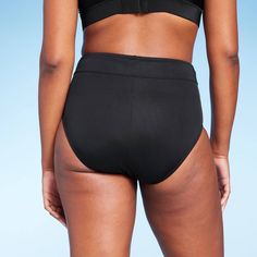 You'll feel great and look stylish during sunny outings in this Tummy Control High-Waist Full Coverage Bikini Bottom from Kona Sol™. Designed with a high-waist cut for a flattering fit, this bikini bottom has an on-trend silhouette that also provides full seat coverage for confident wear. It's made from soft, stretchy material and fully lined so you can be assured you're covered both in the water and out. The tummy control design gives you a slimming fit, and the solid color makes it easy to pai Black Xs, Look Stylish, Stretchy Material, High Waist, High Waisted, Solid Color, Water, How To Wear, Women Shopping