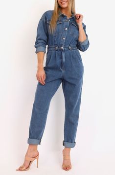 A one stop shop denim must have for fall! Pair with heels or a pair of sneakers and switch up the vibe with this versatile piece! Before you buy: True to size Relaxed pleated denim style You can cuff the bottom Casual High Rise Denim Jumpsuit For Fall, Fall Light Wash Denim Jumpsuit For Work, Casual Fall Denim Jumpsuit In Medium Wash, Fall Workwear Light Wash Denim Jumpsuit, Light Wash Relaxed Fit Jumpsuits And Rompers For Fall, Fall Light Wash Relaxed Fit Jumpsuits And Rompers, High Rise Relaxed Fit Jumpsuits And Rompers For Fall, Fall High Rise Relaxed Fit Jumpsuits And Rompers, Light Wash Relaxed Fit Jumpsuit For Fall