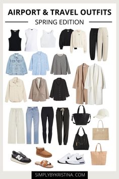 Casual Airport Outfit, Airport Outfit Spring, Casual Travel Outfit, Plane Outfit, Airport Outfit Summer, Airport Travel Outfits, Flight Outfit, Outfits For Spring, Timeless Outfits