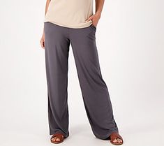 It won't be easy to part with them, but at some point, you're going to have to put these effortlessly elegant work-to-weekend pants in the wash. And that's when you know: they're your new favorite pair. From Belle by Kim Gravel. Comfortable Full-length Everyday Bottoms, Solid Full-length Bottoms For Everyday, Comfortable Full-length Workwear Bottoms, Stretch Wide Leg Pants For Everyday, Comfortable Full-length Bottoms For Work, Comfort Stretch Everyday Bottoms, Solid Wide-leg Bottoms, Everyday Solid Color Wide-leg Bottoms, Comfortable Workwear Bottoms