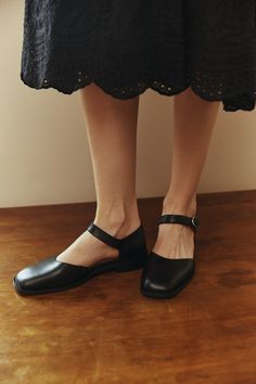 "Square toe Mary Jane GINNY black leather women flats handcrafted from smooth Italian leather. Women's flats features wide toe box that will comfortably accomodate any wide foot. This \"not boring\" classic will perfectly complement any look. Use it as wedding flats, bridal flats, bridesmaids shoes, everyday cute flat shoes, or for a gift. Choose the color and size you need and experience the comfort and quality of handmade shoes. In the photos: STYLE name: Ginny MATERIALS: black leather COLOR: Black Flat Mary Janes For Spring, Casual Black Low Heel Mary Janes, Casual Black Mary Janes With Low Heel, Classic Black Low Heel Mary Janes, Black Mary Jane Flats For Spring, Classic Black Mary Janes With Leather Sole, Mary Jane Closed Toe Flats With Leather Footbed, Black Flats With Leather Sole And Round Toe, Black Leather Sole Flats With Round Toe