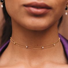 Floater Choker – MONTSERRAT New York Chain Link Necklace Silver, Simple Choker, Simple T Shirt, Diamond Choker, Simple Tshirt, Choker Style, Gold Choker, Jewelry Choker, Recycled Sterling Silver