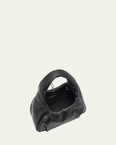 Stuart Weitzman "The Moda" hobo bag in leather and cotton     Shoulder strap, 14.1" drop     Open top with lobsterclasp closure     Interior, one card slot     Lining: Cotton    Approx. 5.1"H x 11"W x 10.6"D    Item Weight (Lbs.): 1.5    Made in Italy On-the-go Baguette Bag With Top Handle And Detachable Handle, Luxury On-the-go Top Handle Baguette Bag, Formal Baguette Bag With Leather Top Handle, Evening Hobo Bag With Detachable Strap And Top Handle, Formal Baguette Bag With Detachable Strap And Round Handle, Evening Leather Baguette Bag With Leather Handles, Classic Evening Hobo Bag With Leather Handles, Evening Crossbody Hobo Bag With Top Carry Handle, Modern Evening Hobo Bag With Leather Handles