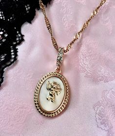 Some people are truly gifts of God⭐️👼🏼 ⭐️Heaven Sent⭐️ is a 45 cm (adjustable) 14k gold plated chain and its charm is a cz pearly/white Cupid medallion Bff Jewelry, Angel Jewelry, Angel Necklace, Heaven Sent, Necklace Charm, Gold Plated Necklace, Gold Plated Chains, Pretty Jewellery, Favorite Jewelry