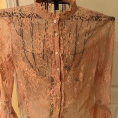 Forever 21 Pink Lacy Top Pre Owned Never Worn Lacy Pink Top With Bell Sleeves So Pretty & Sexy Pink Lace Top, Top With Bell Sleeves, Pink Lace Tops, Lacy Tops, Pink Top, Pink Lace, Forever 21 Tops, Pink Tops, So Pretty