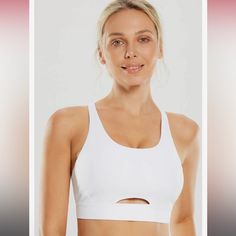 Perfect For Working Out. Brand New White Sporty Sports Bra For Everyday, Sporty White Sports Bra For Everyday, White Athleisure Sports Bra For Everyday, Everyday White Athleisure Sports Bra, Everyday White Sports Bra With Light Support, U Neck, Working Out, Sports Bra, Color White