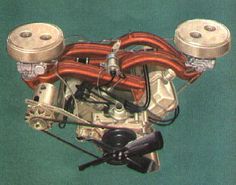 an overhead view of a car engine