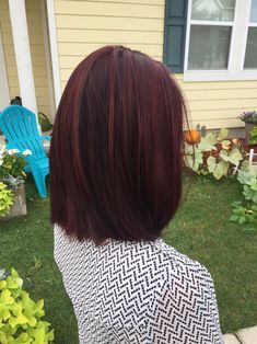 Fall Hair. Mahogany violet red Hair by Amy Mahogany Red Hair, Hair Color Mahogany, Mahogany Hair, Dark Red Hair, Winter Hair Color, Haircut And Color, Hair Color And Cut, Winter Hairstyles