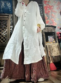 White Blouses for women, Long Linen Shirts, Linen Top, Women gown, Loose Linen cardigan, Summer shirt, Shirt for women Mehndi Eid, White Blouses For Women, Women Long Shirt, Long Linen Shirt, Women Gown, Cardigan Summer, White Blouses, Linen Top Women