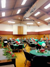 tables and chairs are set up for an event