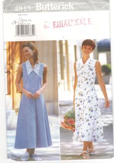 the sewing pattern for this dress is easy to sew and has an attached neckline